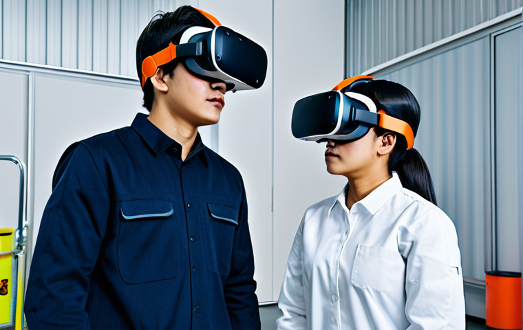 산업안전분야의 최신 안전 장비 트렌드 - AI-Powered Safety Monitoring**

"A modern factory floor in Porto, with workers fully clothed and wea...