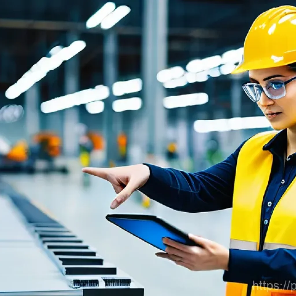 산업안전분야의 여성 전문가 성공 사례 - **Prompt 1: Empowering a Safer Workplace through Empathy and Technology**
    "A confident female Oc...