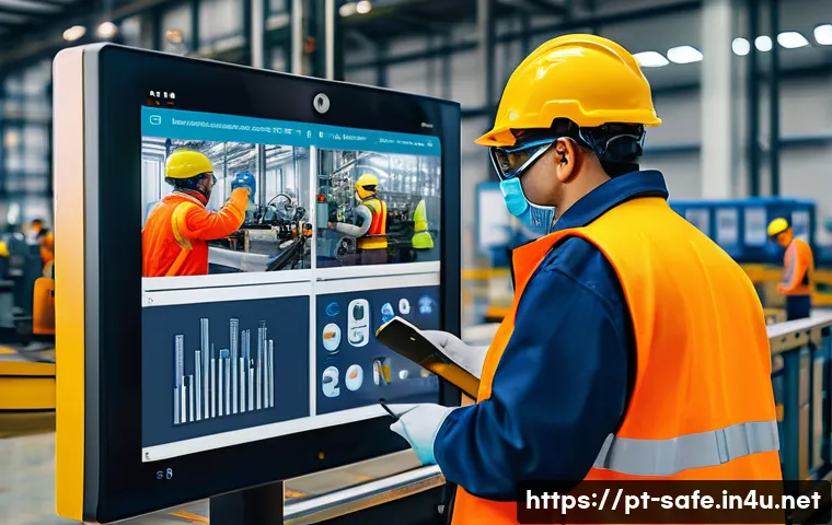 산업안전기사와 환경법 준수 사례 - A modern Brazilian industrial factory interior showing diverse workers wearing appropriate personal ...